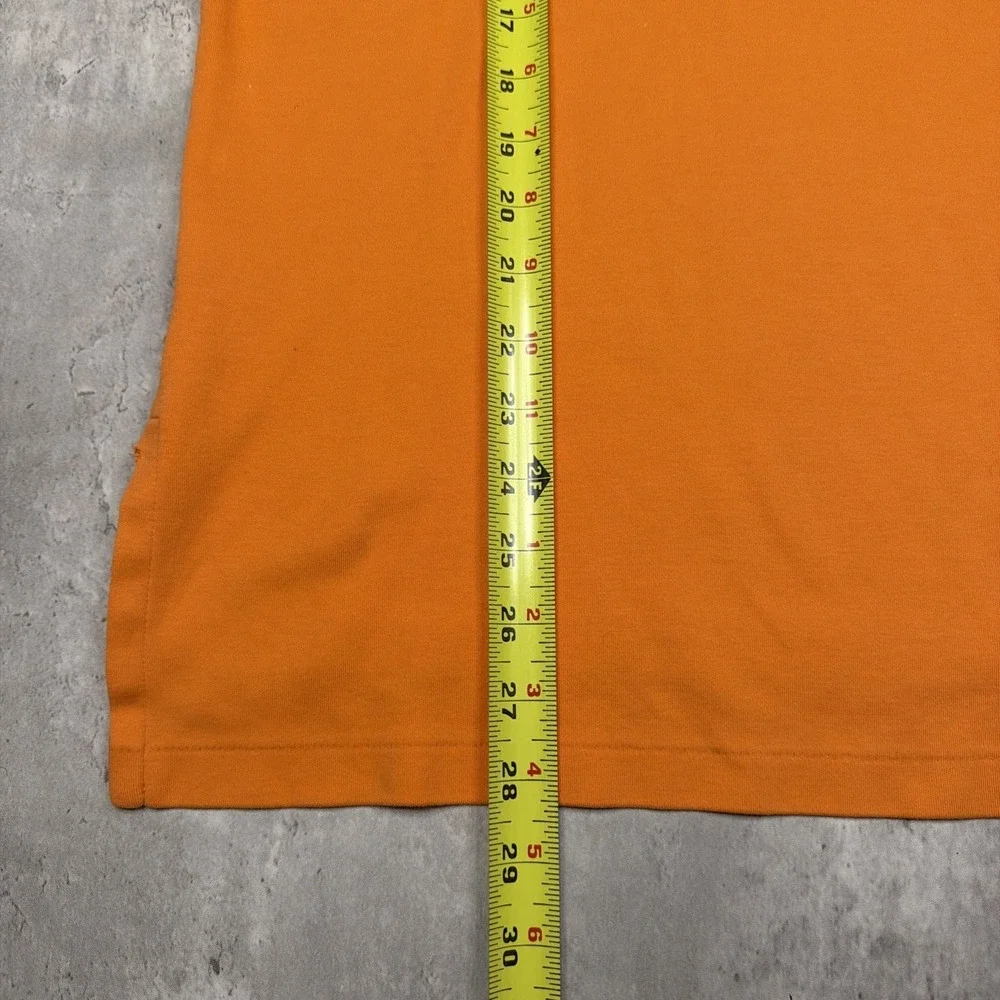 Vintage 90s Mens Size L Polo Ralph Lauren Cotton Shirt Orange Preppy Green Pony